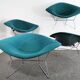 Diamond lounge armchairs by Harry Bertoia for Knoll