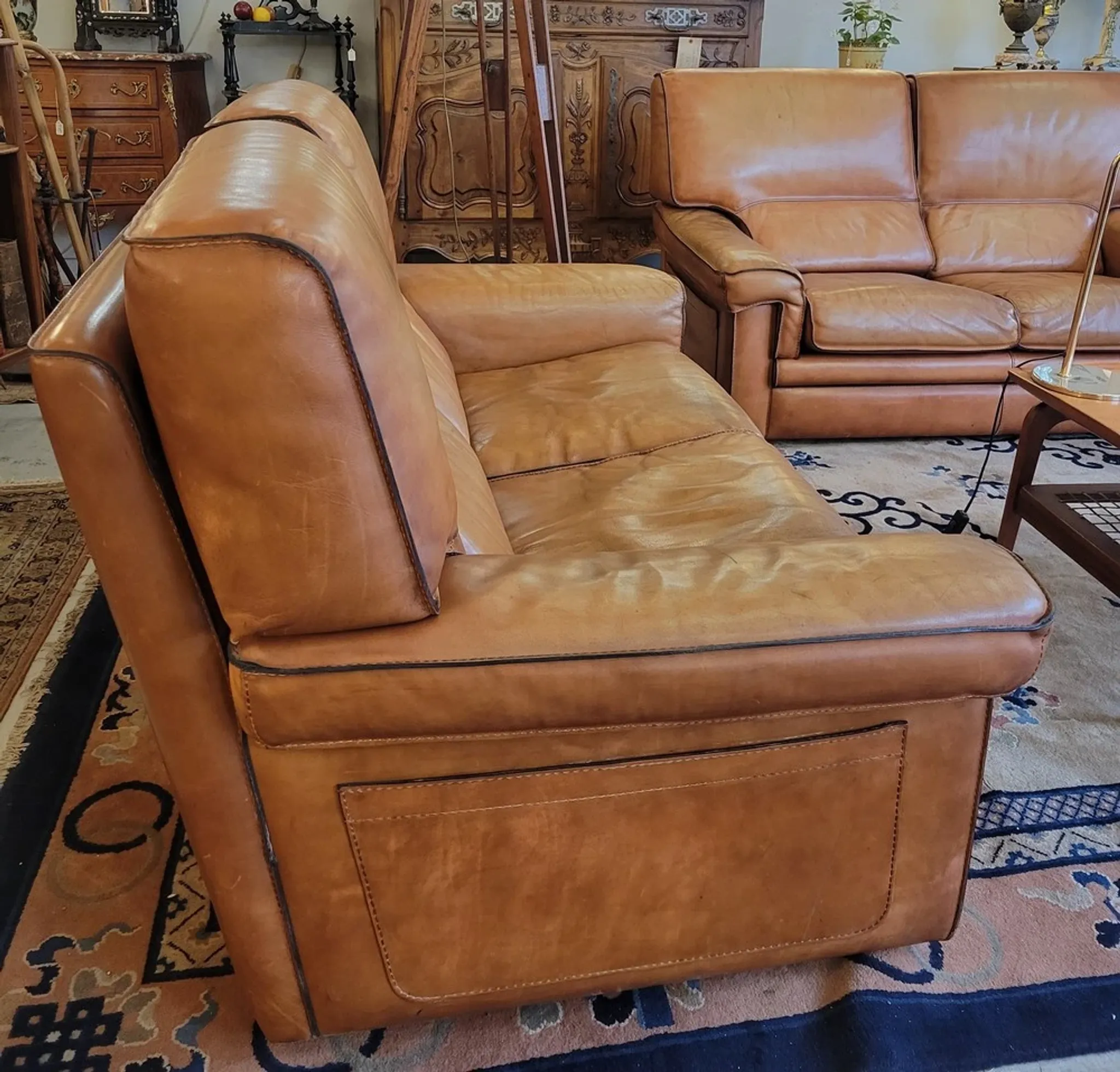 Pair of leather sofas