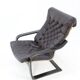 Fauteuil ou chaise longue en cuir finlandais des années 1970.