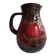 Vase cruche en céramique marron numéroté d'Allemagne de l'Ouest à décor de fruits rouges.