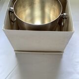 Champagne bucket in silver metal with two handles dimension: height -18cm- diameter -22 cm-