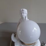 Opaline lamp siren 70s 80s