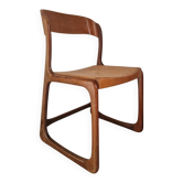 Baumann sled chair with caning