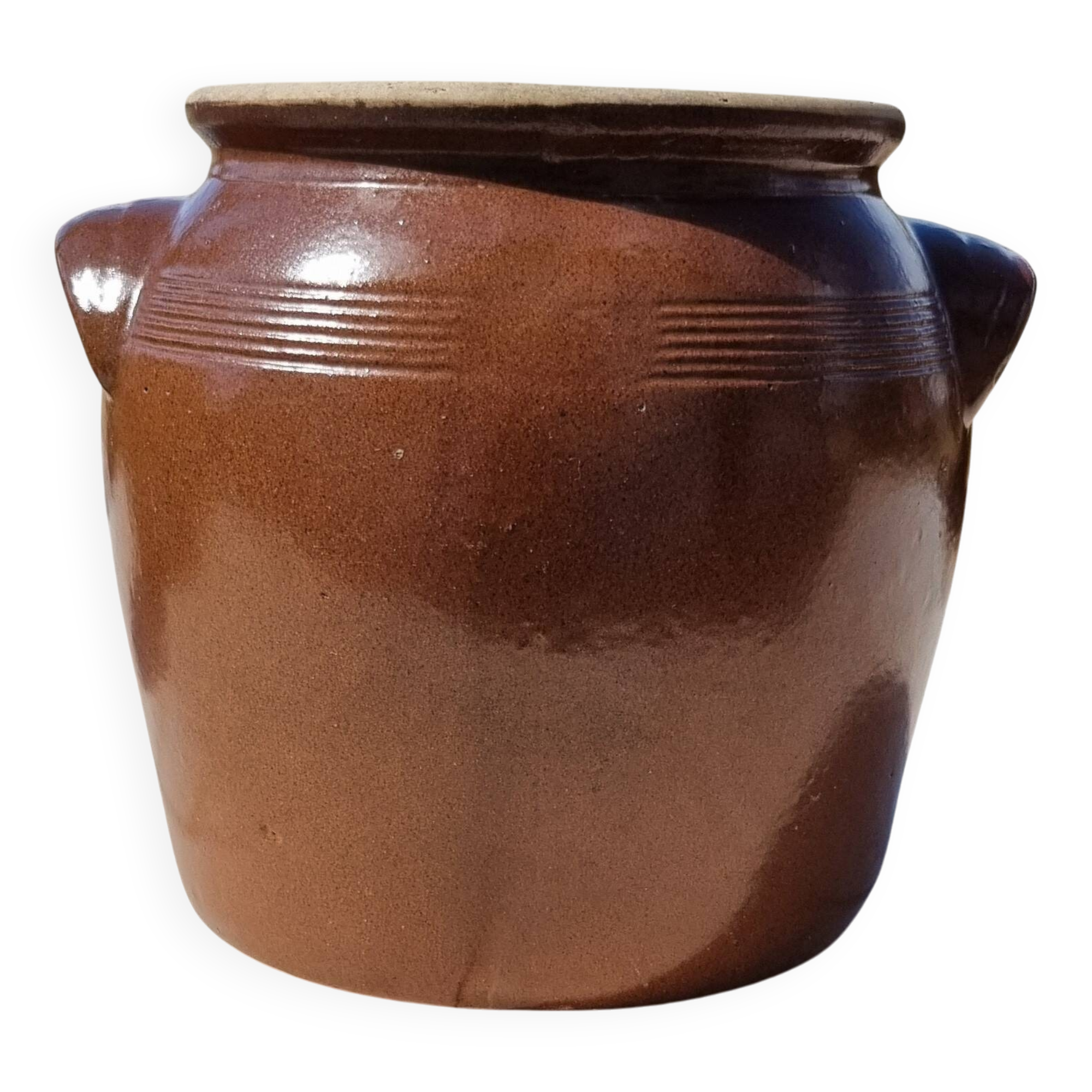 Vintage ceramic glazed stoneware pot