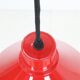 Set of 2 Nordisk Solar Compagni “Super Space” pendant lights, red, small version, Danish modern design, 1970s