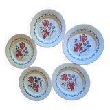 5 vintage digoin cannes plates