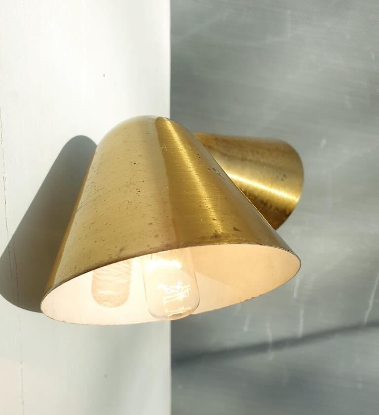 Double wall lamp adjustable brass cocottes