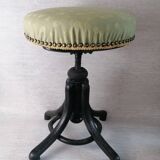 Thonet wooden screw stool. Revamped Empire style.