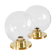 Set of 2 glass sconces from Kamenický Šenov, 1950