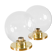 Set of 2 glass sconces from Kamenický Šenov, 1950