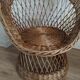 Pair of 70s rattan armchairs