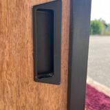 buffet à deux portes noir et bois