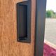 black and wood two-door sideboard