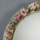 Antique ceramic mirror with floral decoration, 19th century