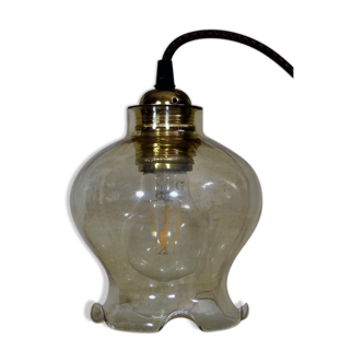 Vintage 50s lamp - vintage glass globe