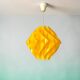 Mid Century Modern yellow hanging lamp