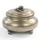 Eclectic elliptical sugar bowl, silver-plated brass, Austria, 19th century