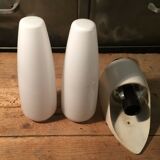 Shell wall lamp in white opaline BO Niko Belgium 1960s