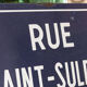 Old enamelled plaque - Rue Saint Sulpice Paris