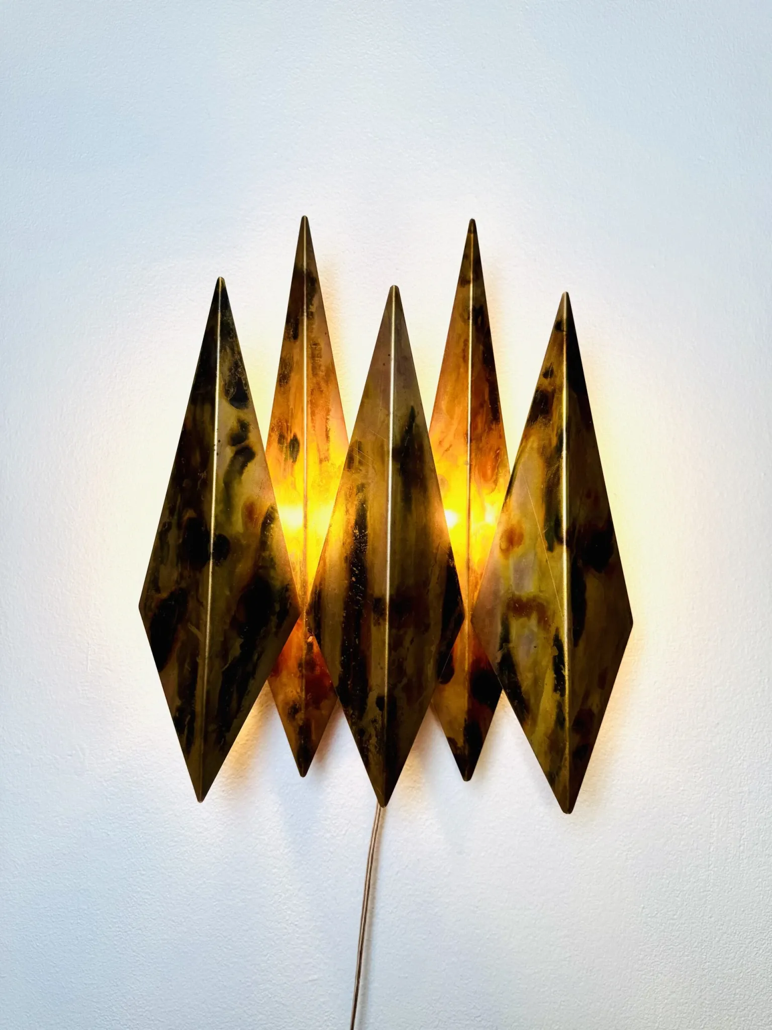 Model 5160 Brutalist Wall Light By Svend Aage Holm-Sørensen For Holm-Sørensen & Co, Denmark, 1960S