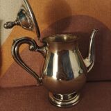 Set of 2 silver metal pourers punched and numbered