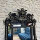 Miroir Ancien à Parecloses époque Napoléon III 152cm/90cm Glace Biseautée