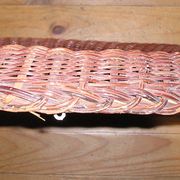Woven wicker sun mirror 59cm