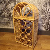 Rattan bottle shelf