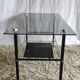 Modernist coffee table in metal and smoked glass - 50s/60s