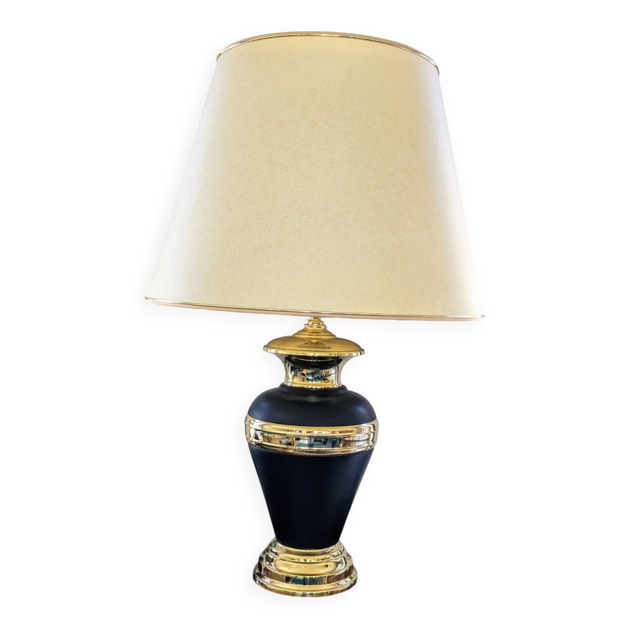 Vintage black and brass living room lamp