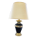 Lampe de salon vintage noire et laiton