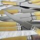 12 couteaux vintage bakélite Inox Pradel
