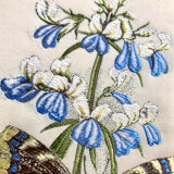 Tableau papillons en soie brodée