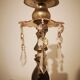 Set of 2 metal candlesticks with stamps