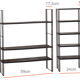 Modular wall shelf string with 8 metal shelves year 60