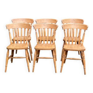6 chaises windsor restaurant - bois