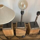 Solid wood designer lamp