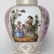 Pair of covered Dresden porcelain vases from Helena Wolfsohn's studio