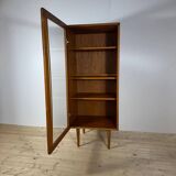 Meuble en teck avec porte en verre, Danemark 1960