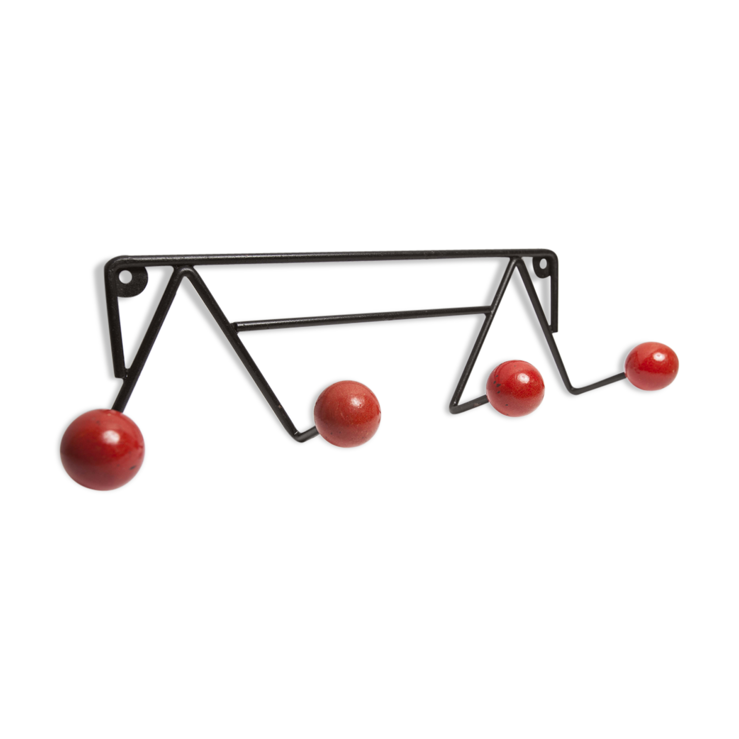 Coatrack 60s black and red 4 balls