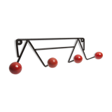 Coatrack 60s black and red 4 balls