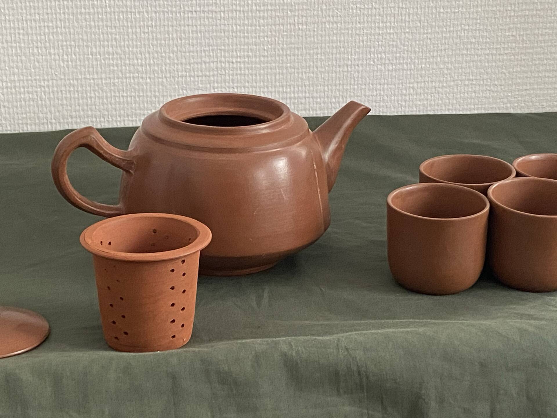 Terracotta tea set