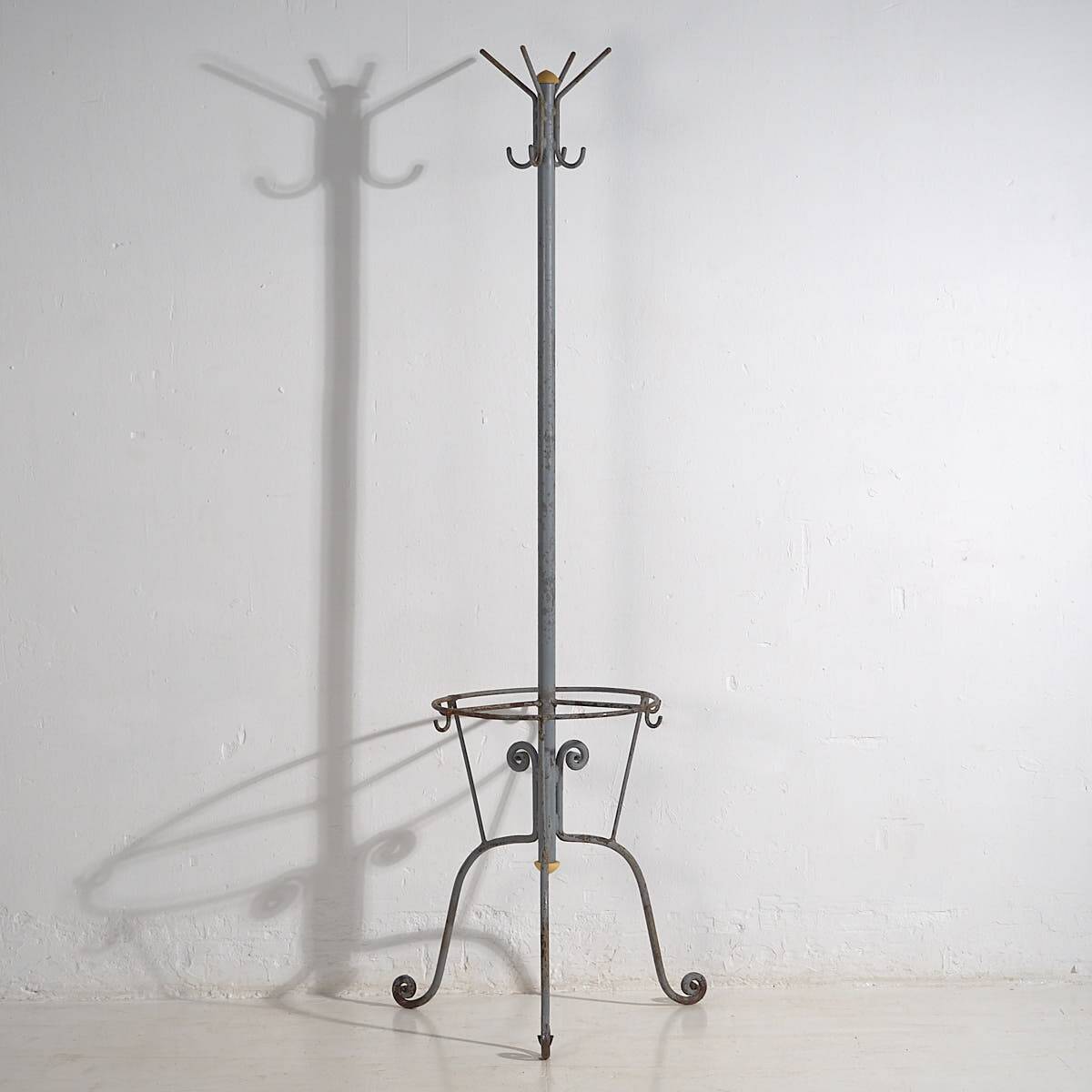 Antique iron coat rack (c.1920)