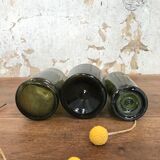 Lot of 6 bottles of bubbled glass.