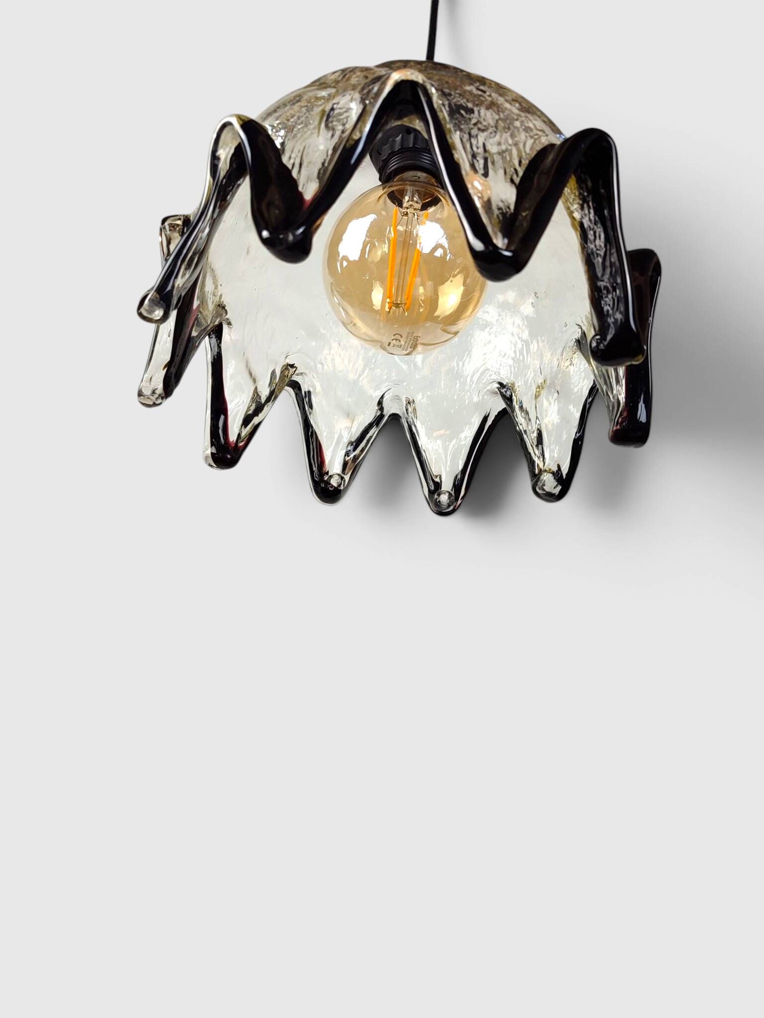 Organic suspension lamp Space Age in Murano glass by Mazzega – 1970s
