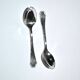 Ercuis lot de 2 cuillères à café moka Trianon en métal argenté ruban croisé 11 cm