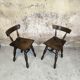 Pair of vintage Basque chairs