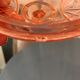 Sugar candy box in pink glass orange Portieux