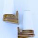 Pair of wall sconces "Bernadotte" model 6080 in ochre porcelain by Sigvard Bernadotte for Ifö - 1960