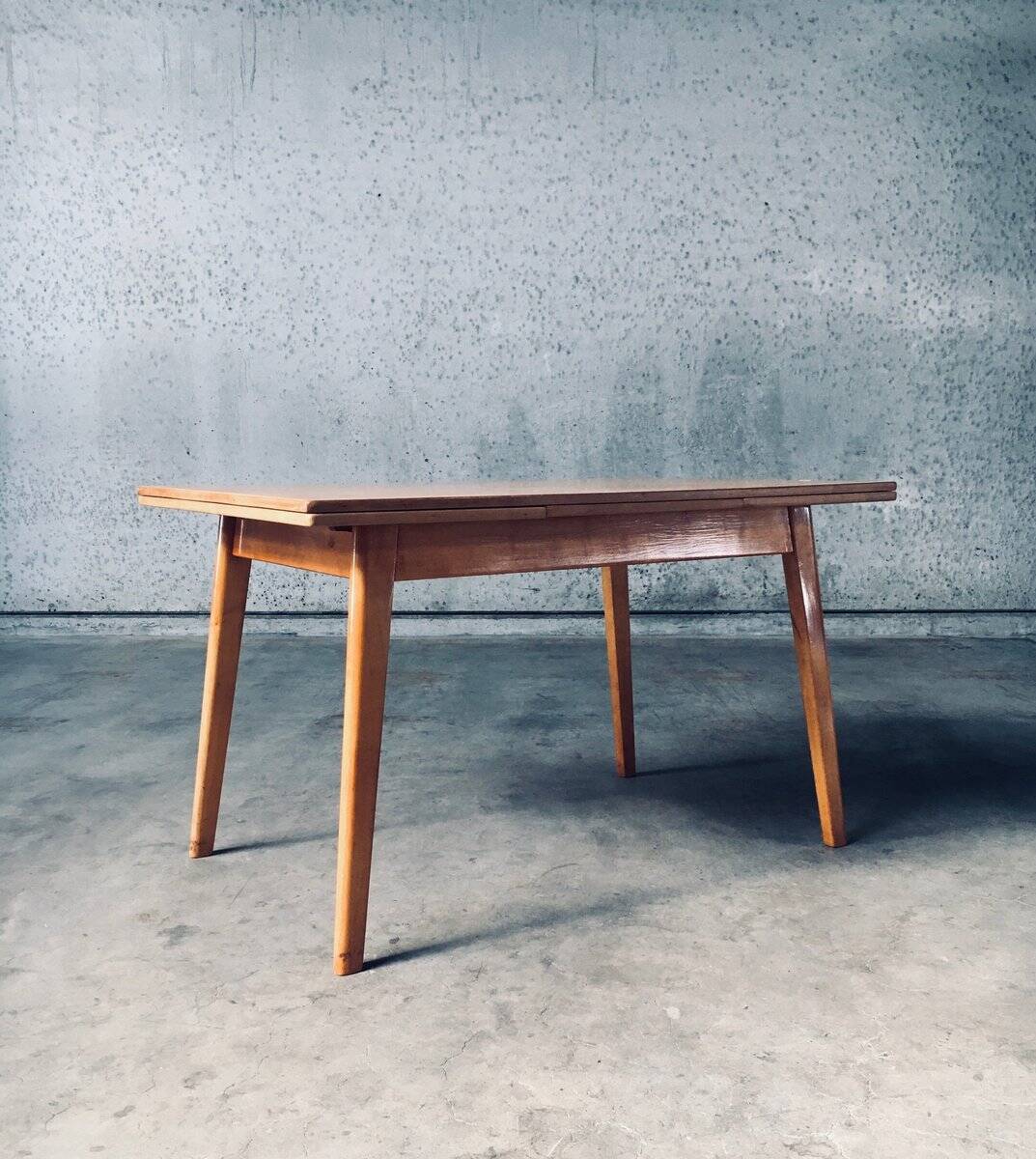 MCM Dutch Design Extendable Dining Table attributed to Cor Alons for Gouda Den Boer, 1950s